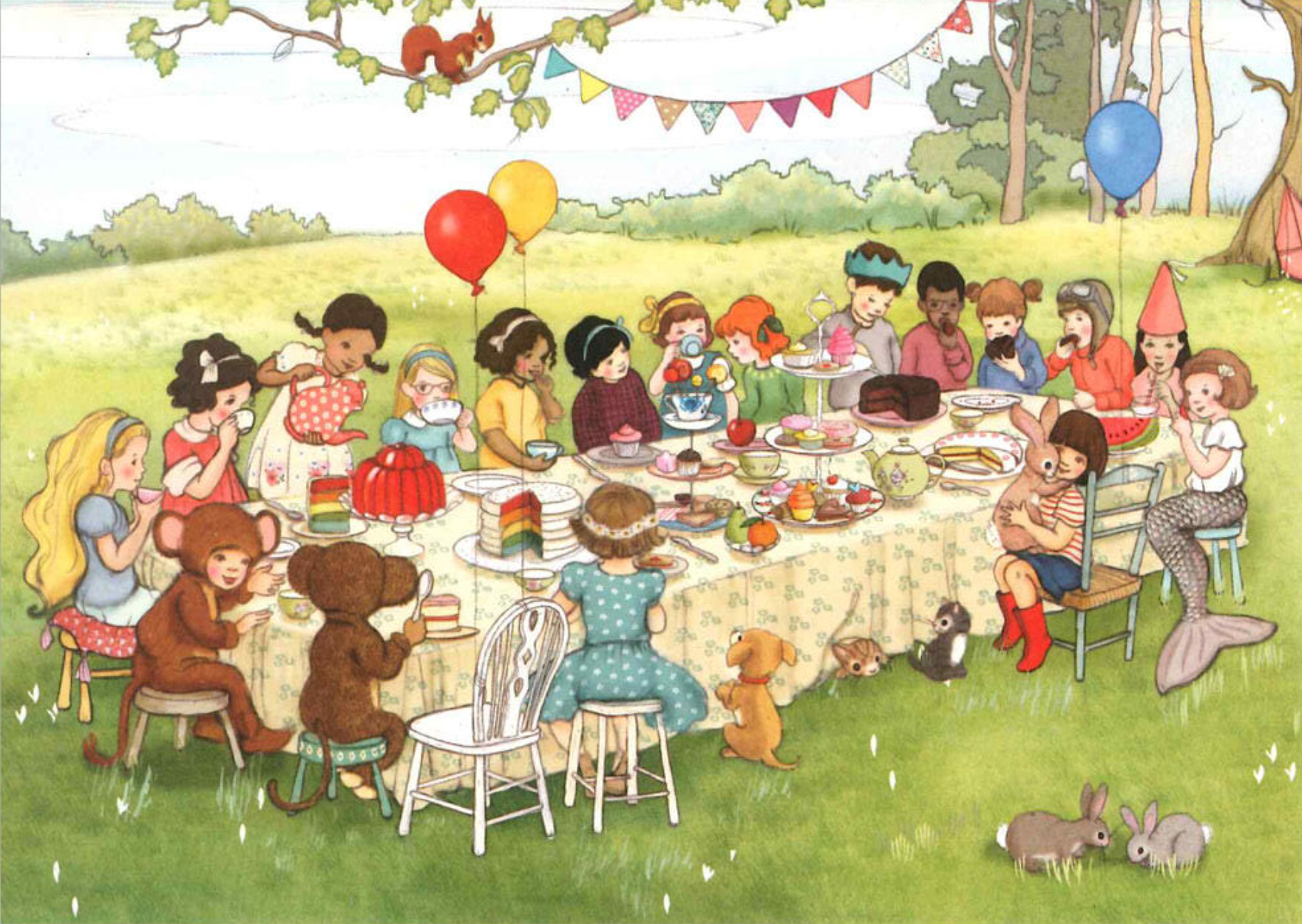 Belle & Boo - Postkort: Woodland teatime