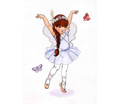 Belle & Boo - Postkort: Butterfly girl