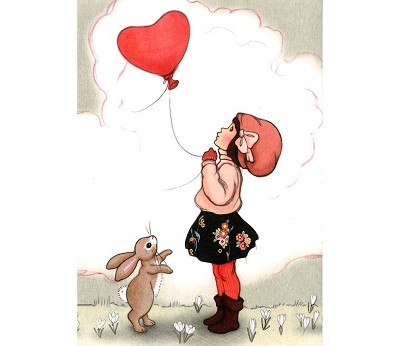 Belle & Boo - Postkort: Heart shaped balloon