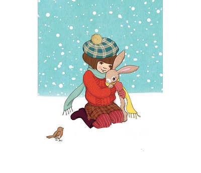Belle & Boo - Postkort Winter Hug (25stk)
