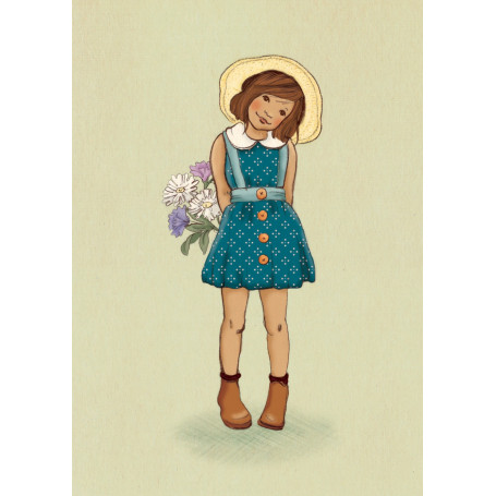Belle&Boo - Postkort - Little Flower Girl