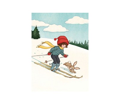 Belle & boo - postkort - Ski with me