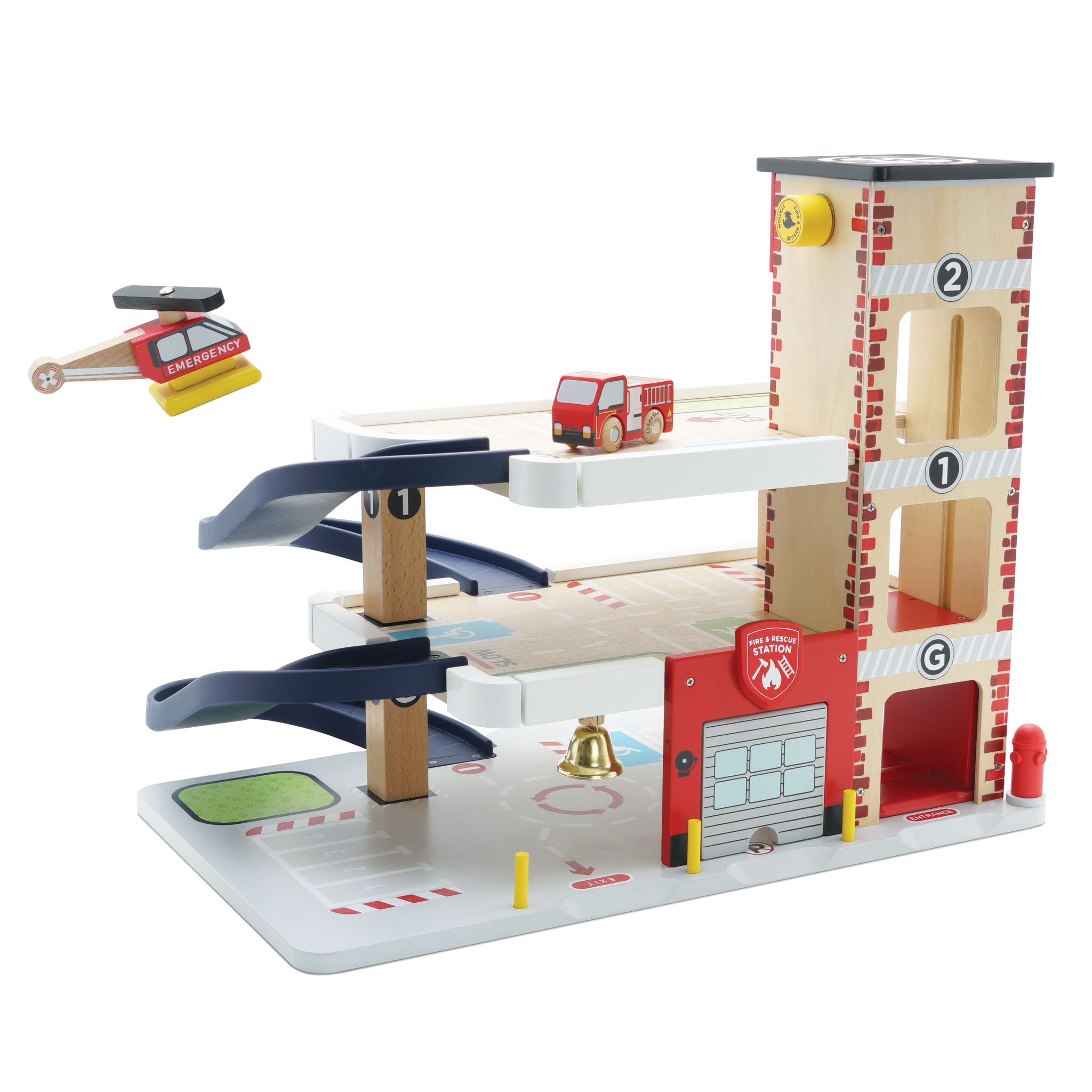 Fire & Rescue Wooden Garage (2) FSC 100%