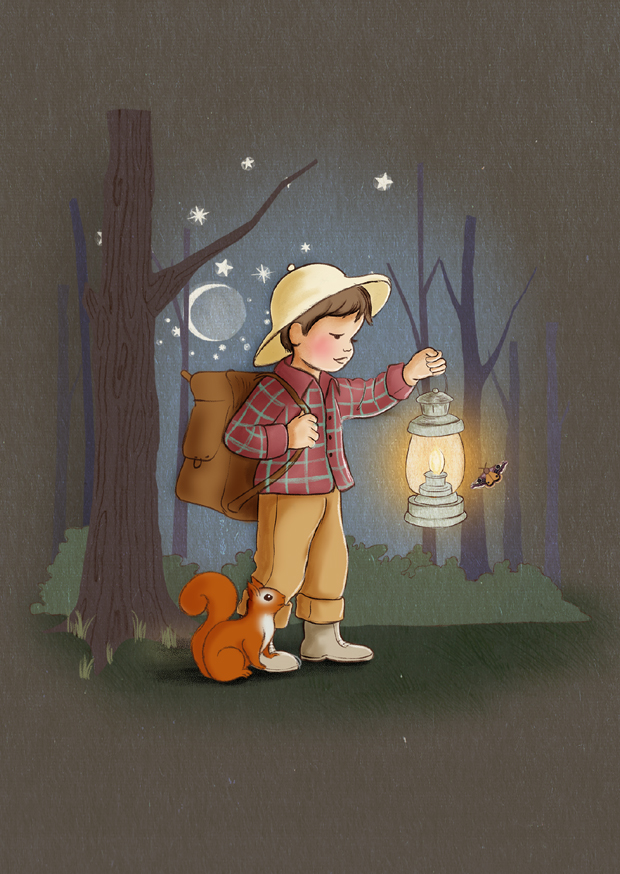 Belle & Boo - Postkort Nights Explorer Boy