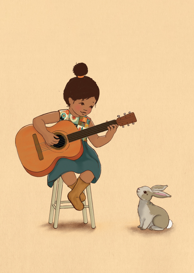 Belle & Boo - Postkort Guitar