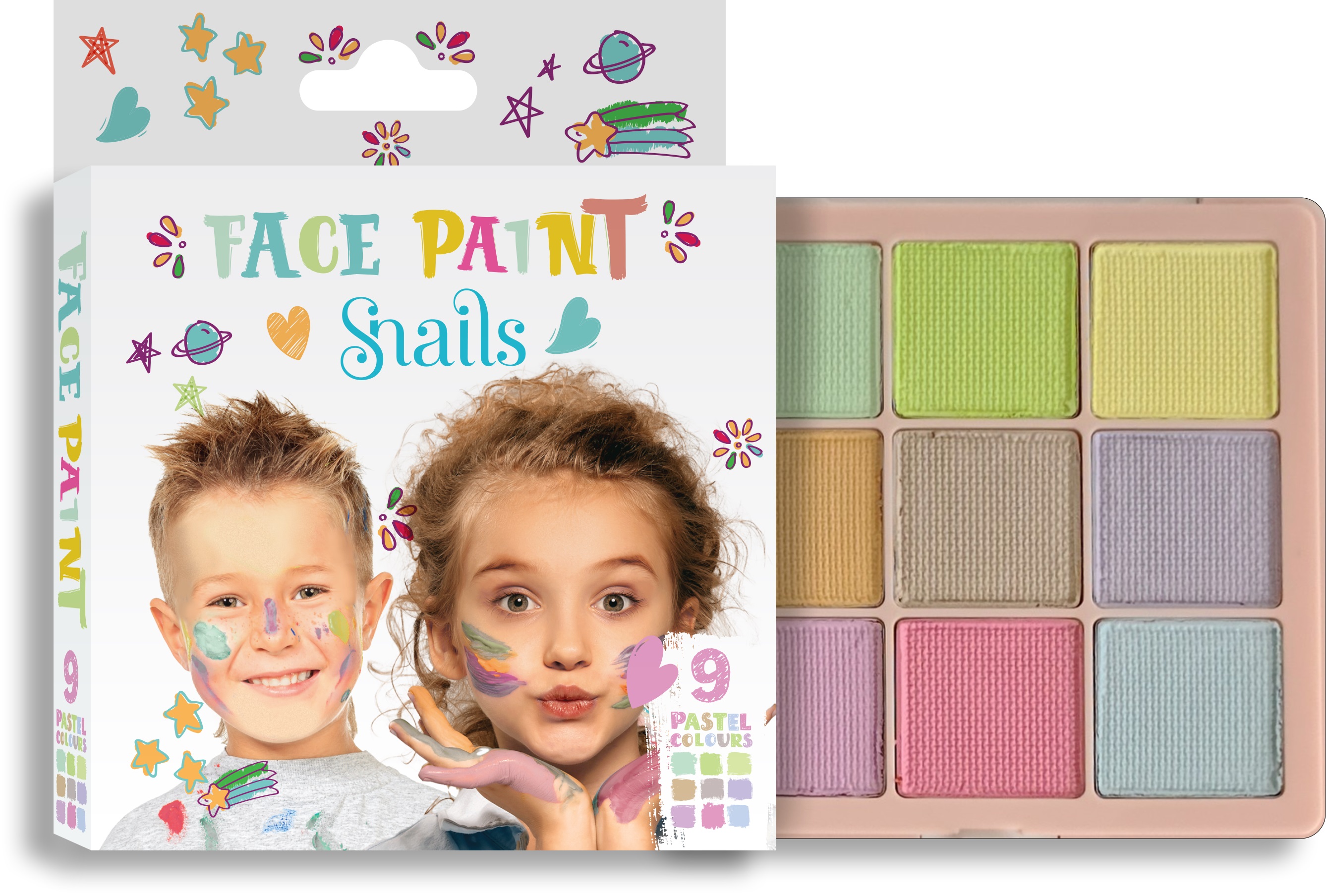 Face paint palette Pastel