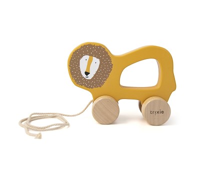 Wooden pull along toy - Mr. Lion