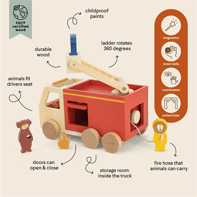 Wooden fire truck