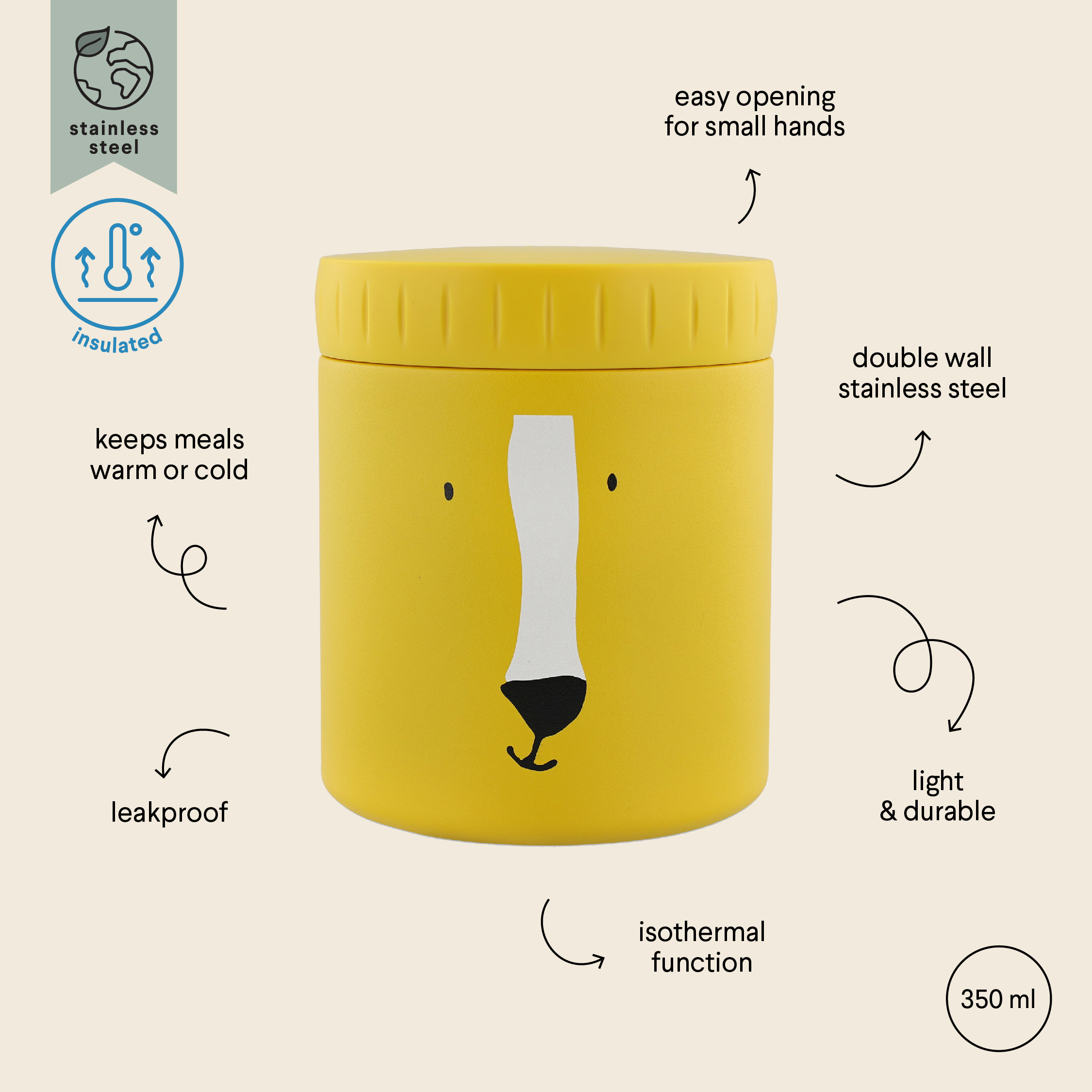 Insulated food jar 350ml - Mr. Lion