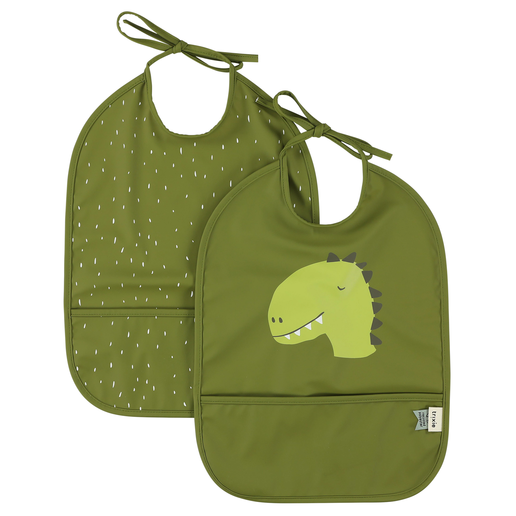 Waterproof bib 2-pack - Mr. Dino