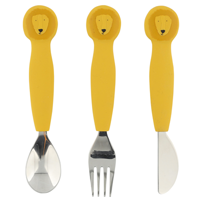 Silicone cutlery set 3-pack - Mr. Lion