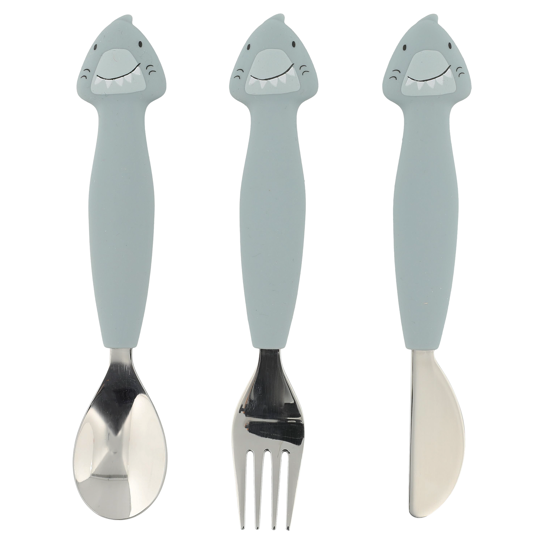 Silicone cutlery set 3-pack - Mr. Shark
