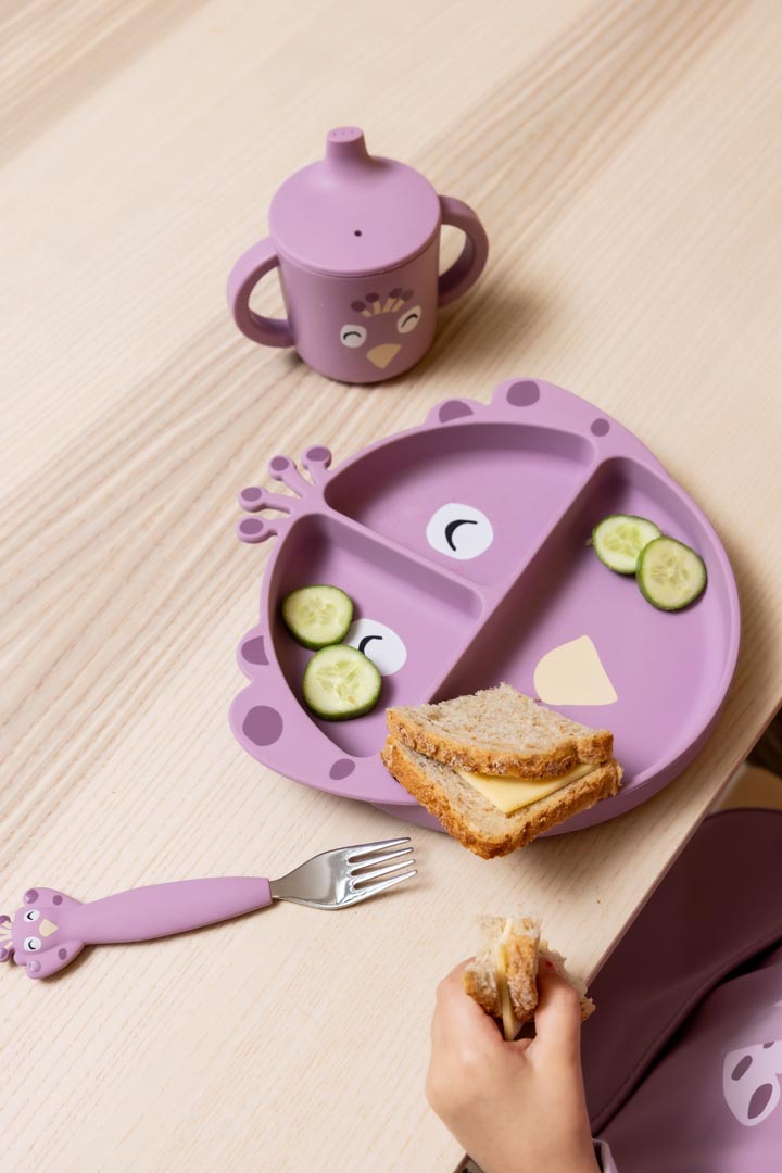 Silicone divided suction plate - Mrs. Peacock