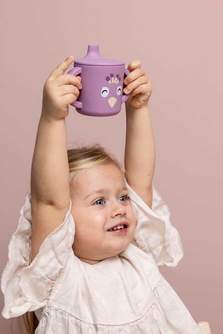 Silicone sippy cup - Mrs. Peacock