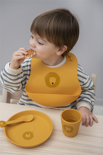 Silicone bib 2-pack - Mr. Lion