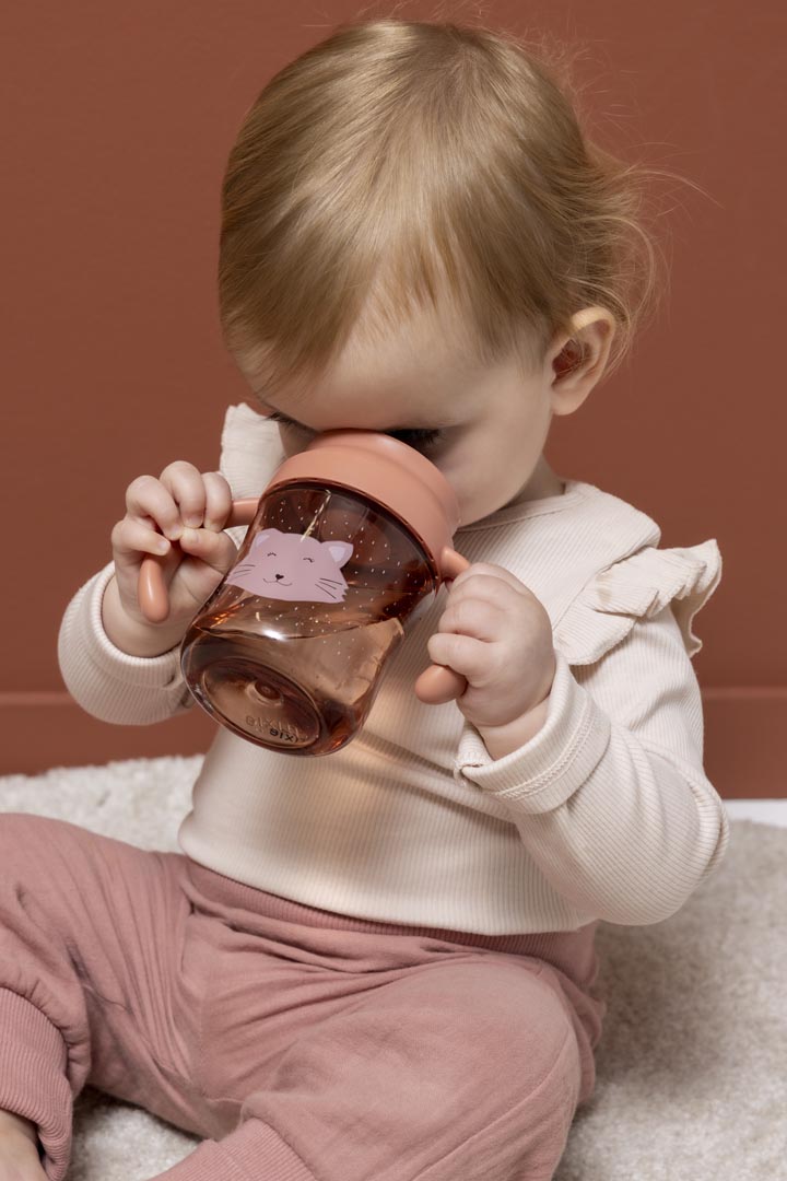 Sippy cup with handles - Mrs. Cat