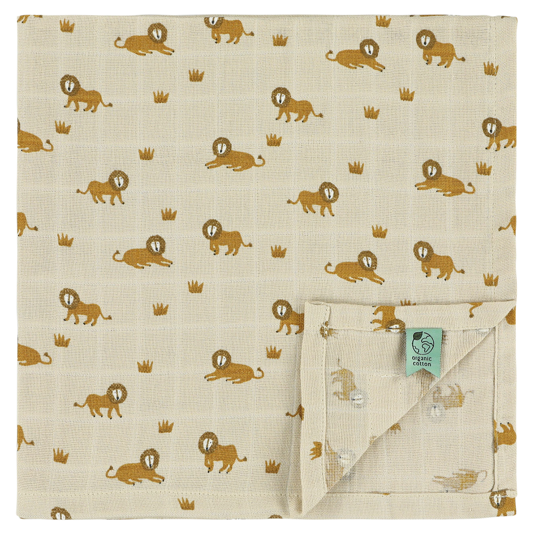 Muslin cloths 3-pack mix | 55x55cm - Lively Lion