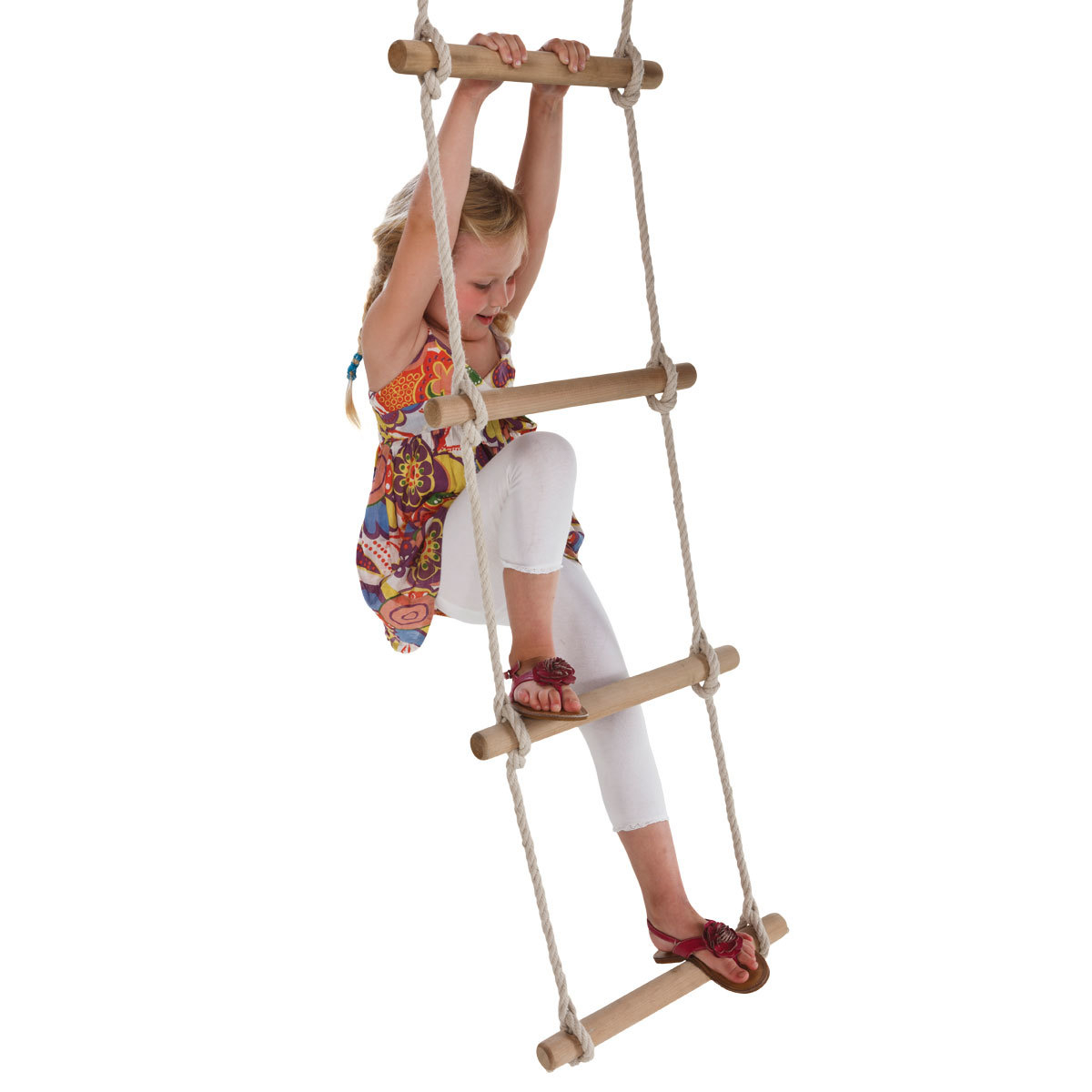 wooden rungs rope ladder - PP (1.95 m) - 5 rungs
