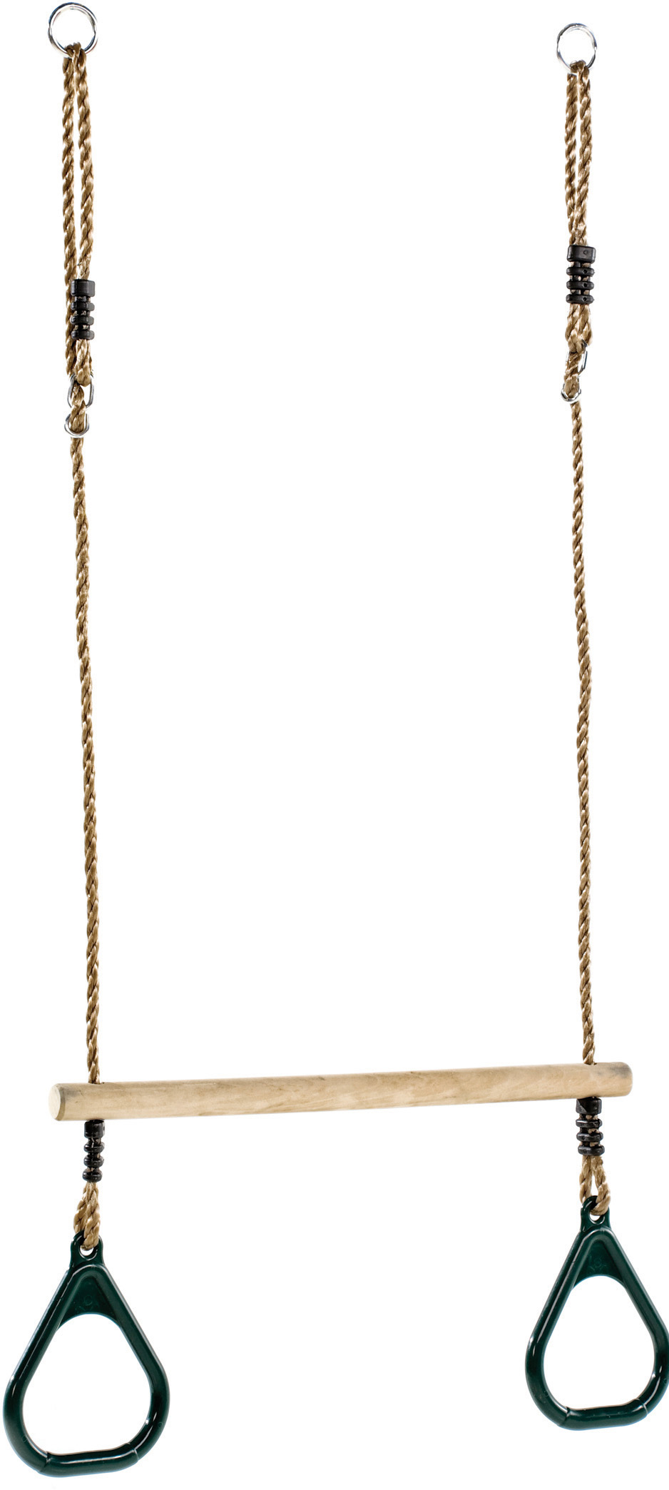 wooden ring trapeze plastic rings - PP - green