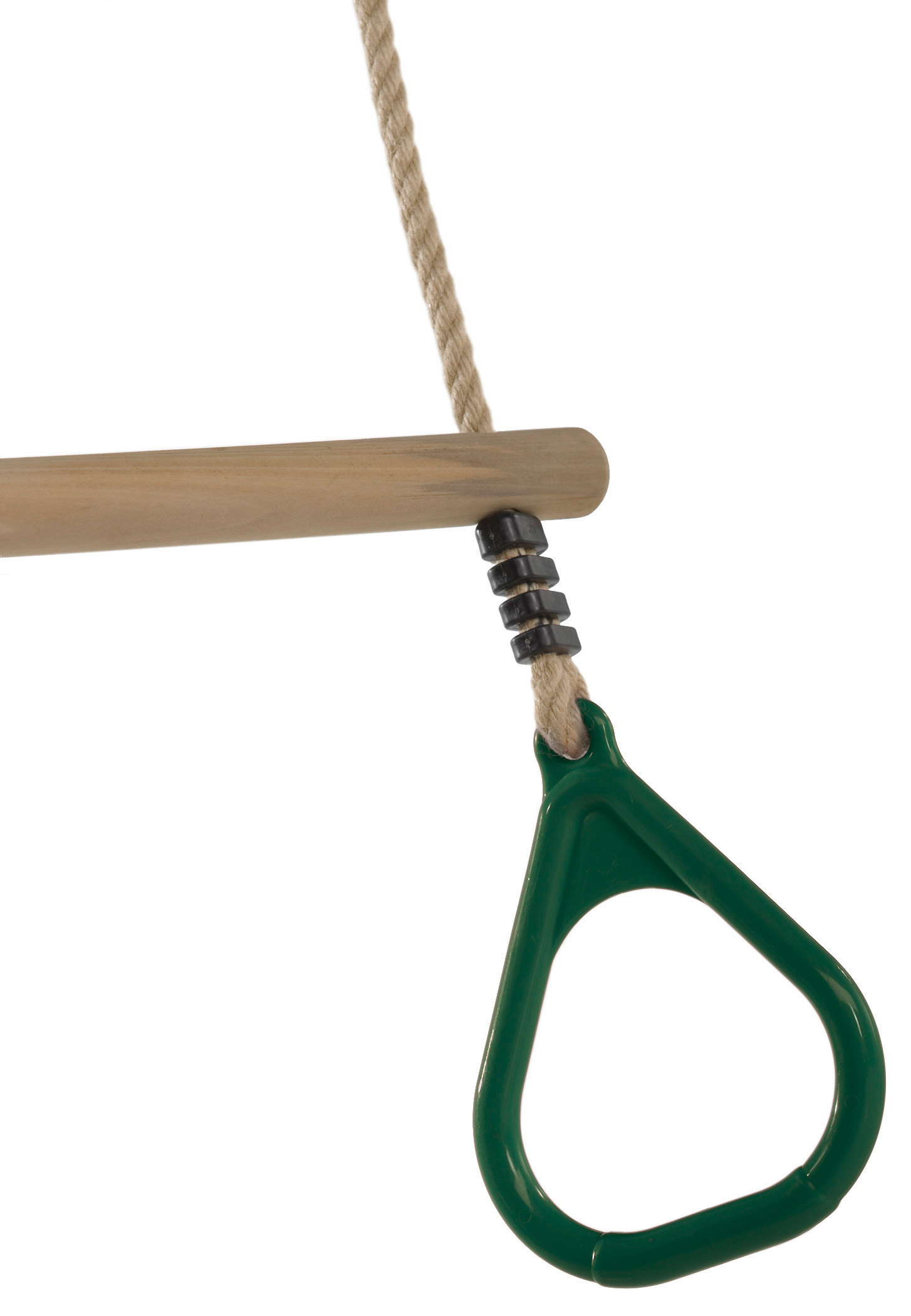 wooden ring trapeze plastic rings - PP - green