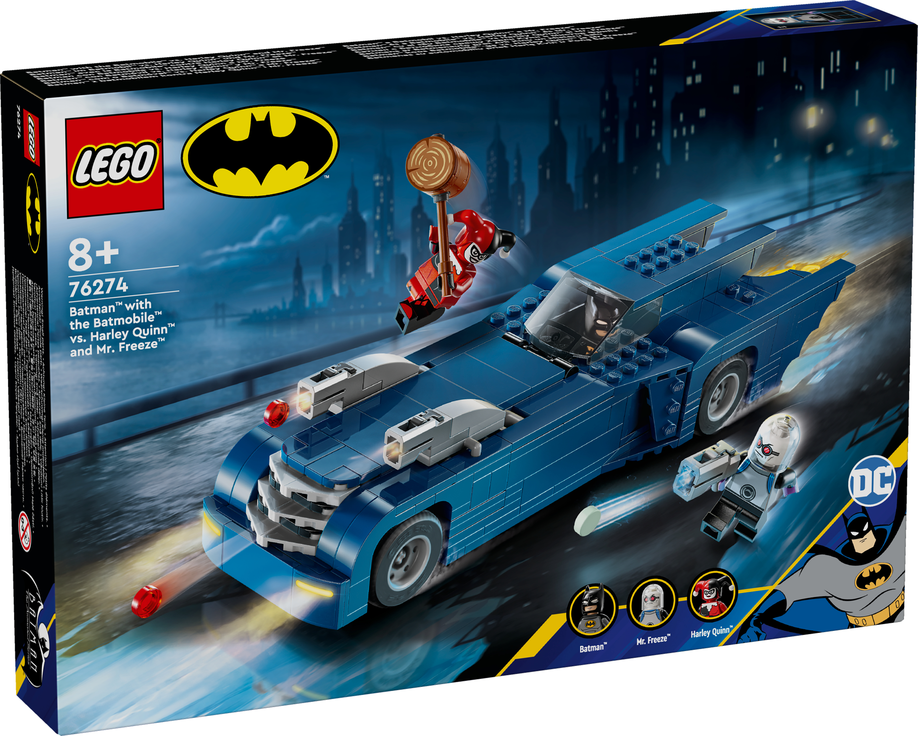 6471498 - Batman™ med Batmobile™ mot Harley Quinn™ og Mr. Freeze™