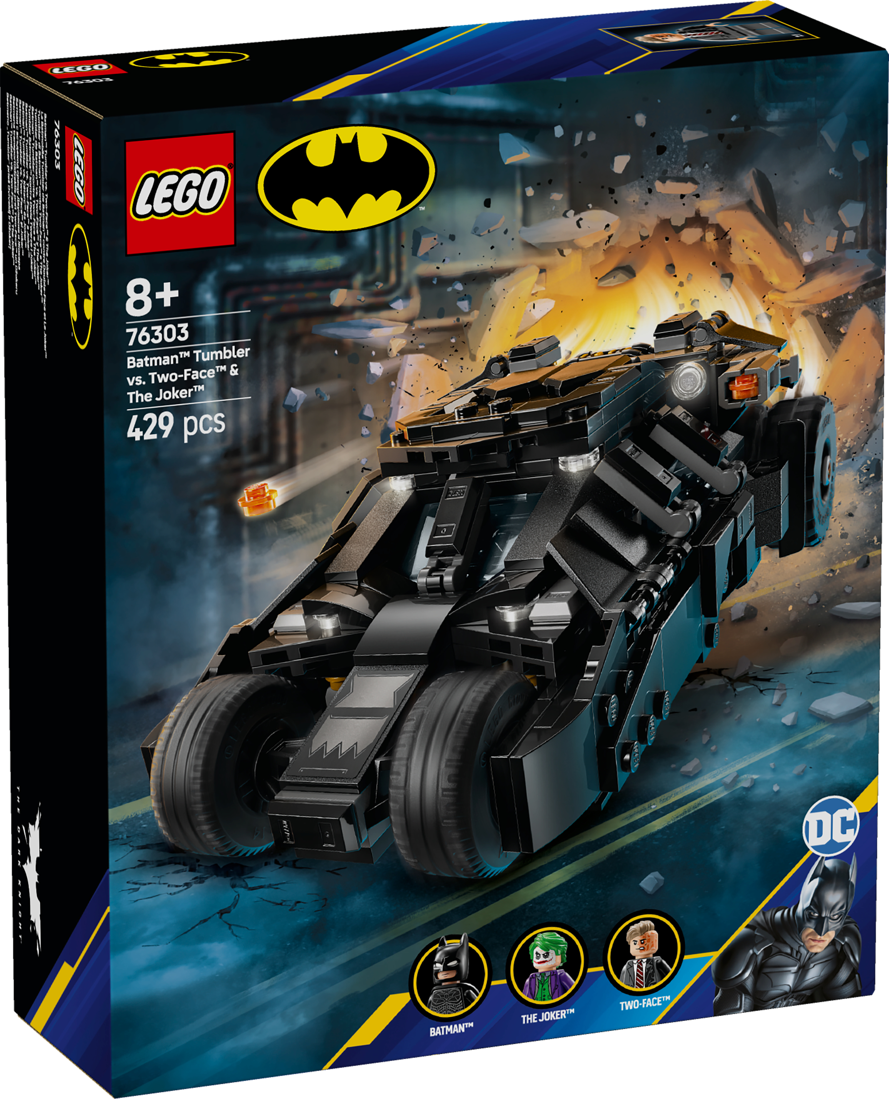 6527576 - Batman™ med Tumbler mot Two-Face™ og The Joker™