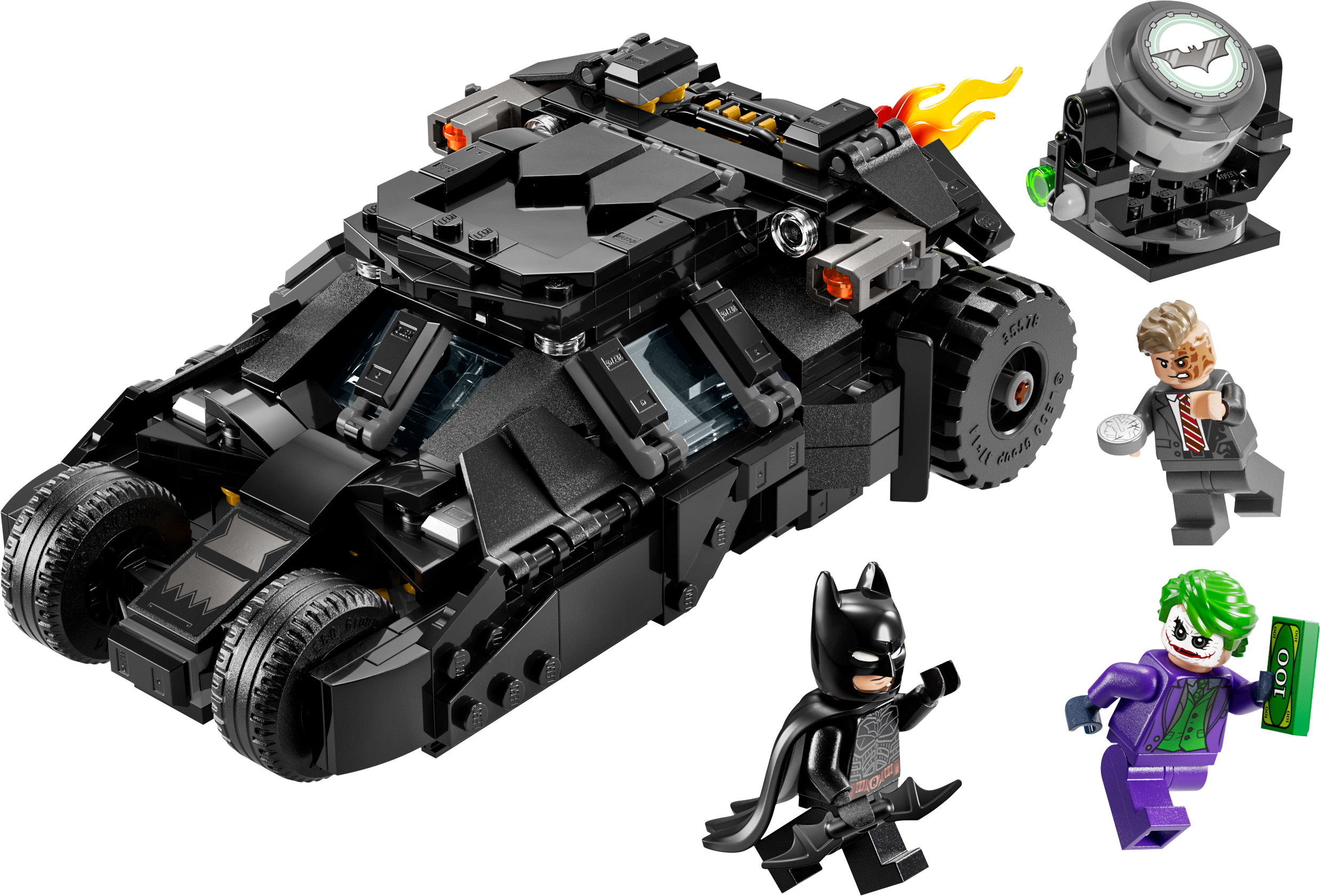 6527576 - Batman™ med Tumbler mot Two-Face™ og The Joker™