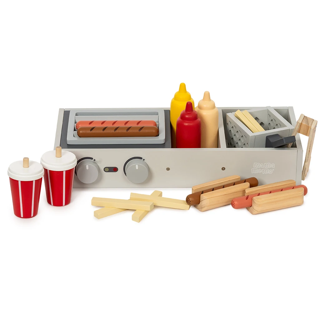 Liten pølsebod i tre