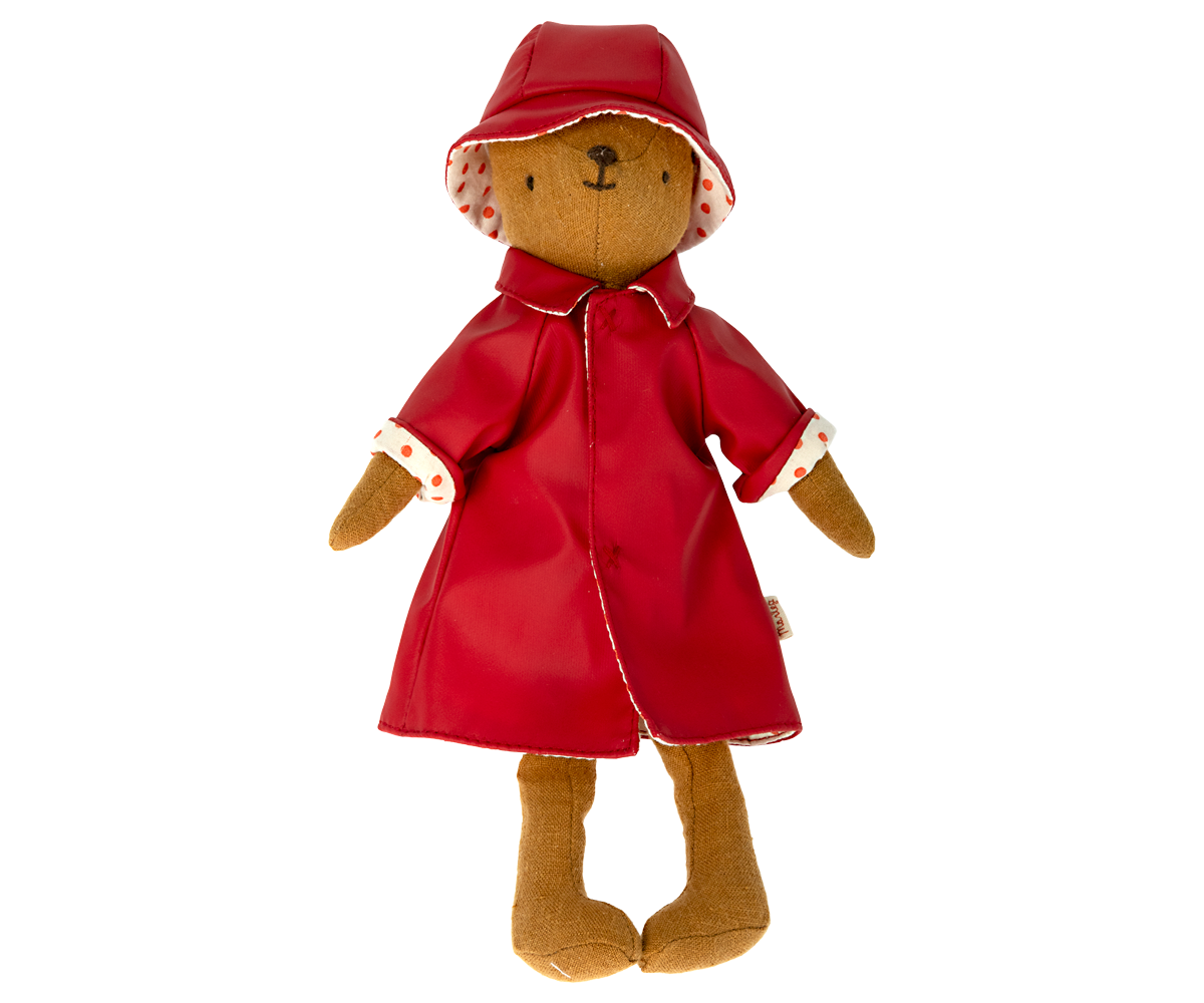 Rain coat w. hat - Teddy mum