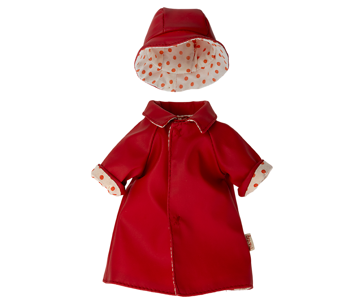 Rain coat w. hat - Teddy mum