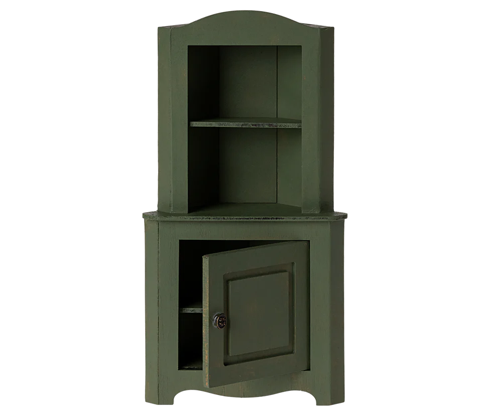 Miniature corner cabinet - Dark green