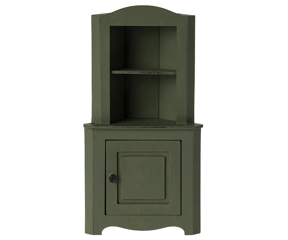 Miniature corner cabinet - Dark green