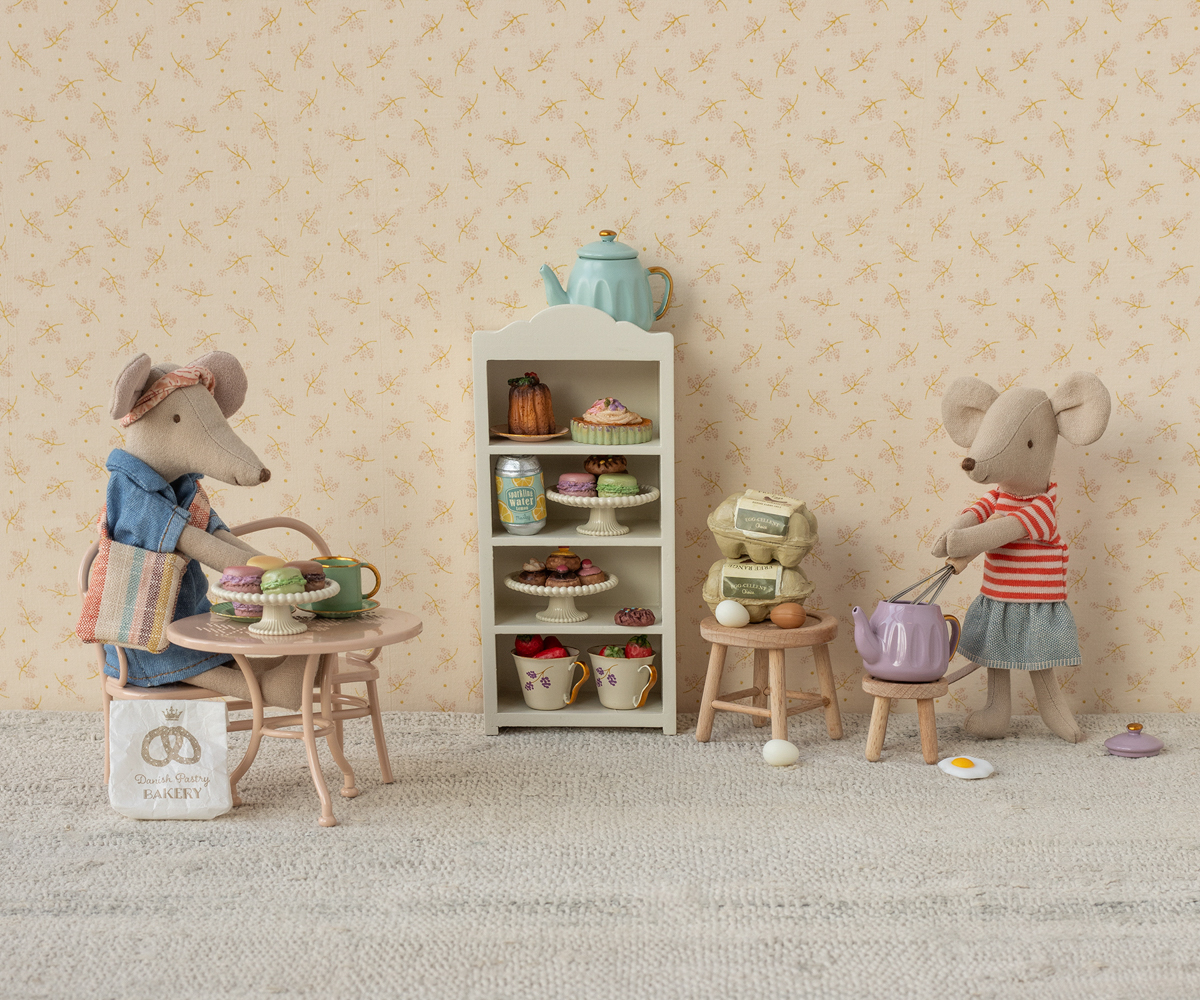 Denim dress and bag, mum mouse
