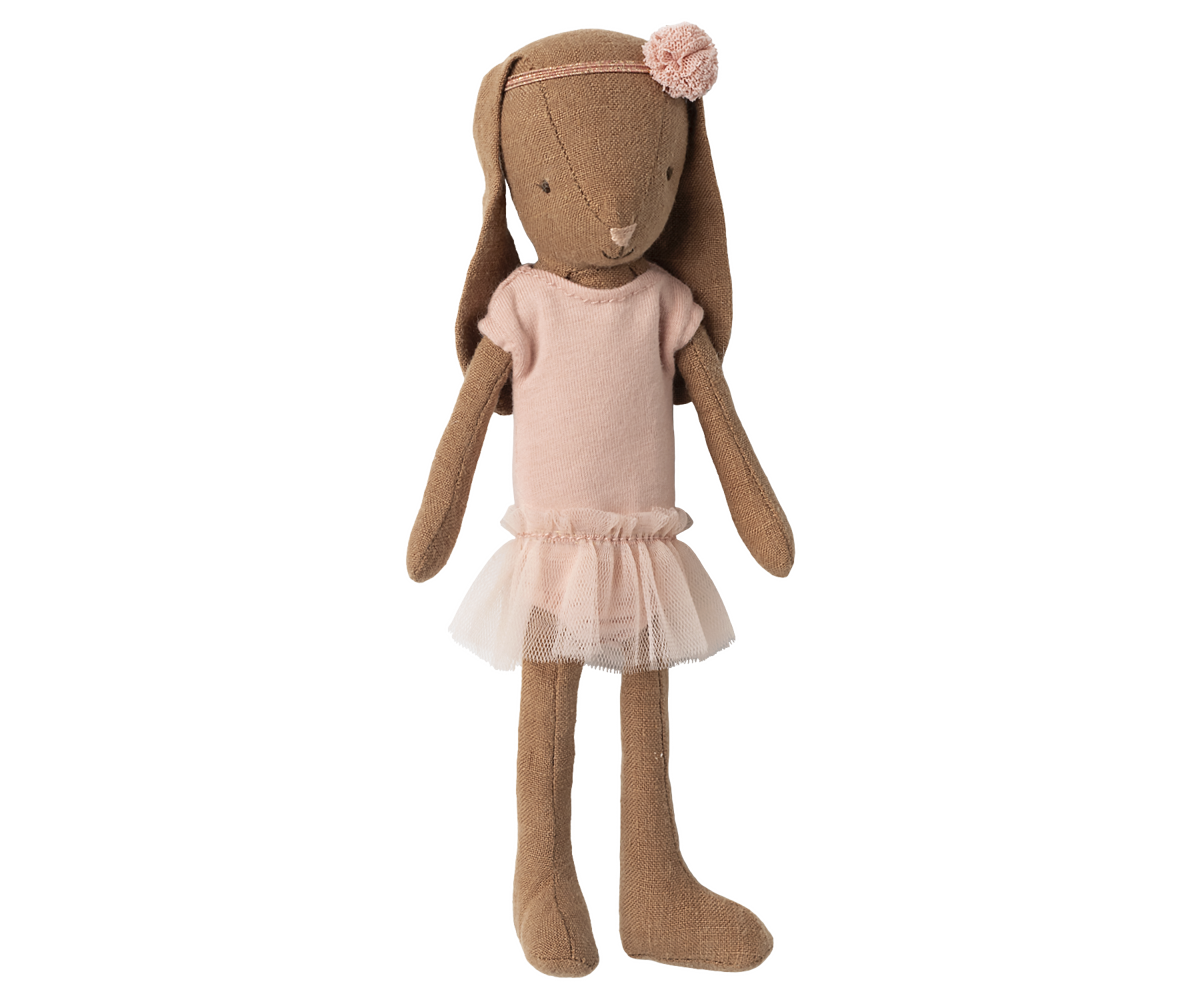 Bunny size 1, Chocolate brown - Ballet suit and skirt rose