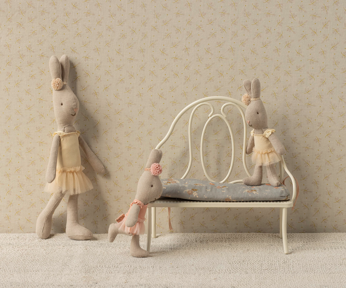 Vintage bench, Miniature - Off white