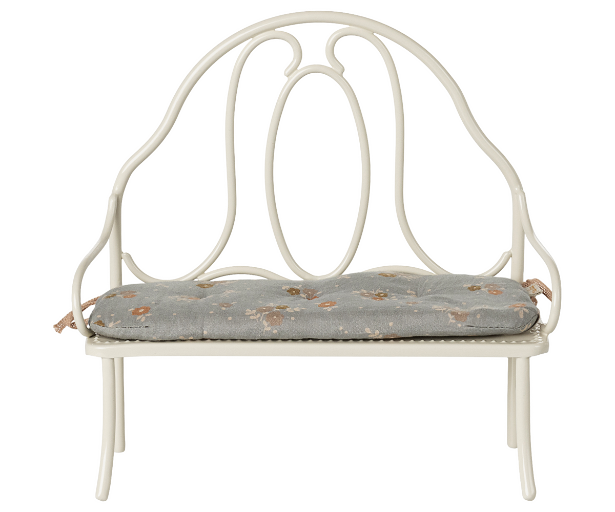 Vintage bench, Miniature - Off white