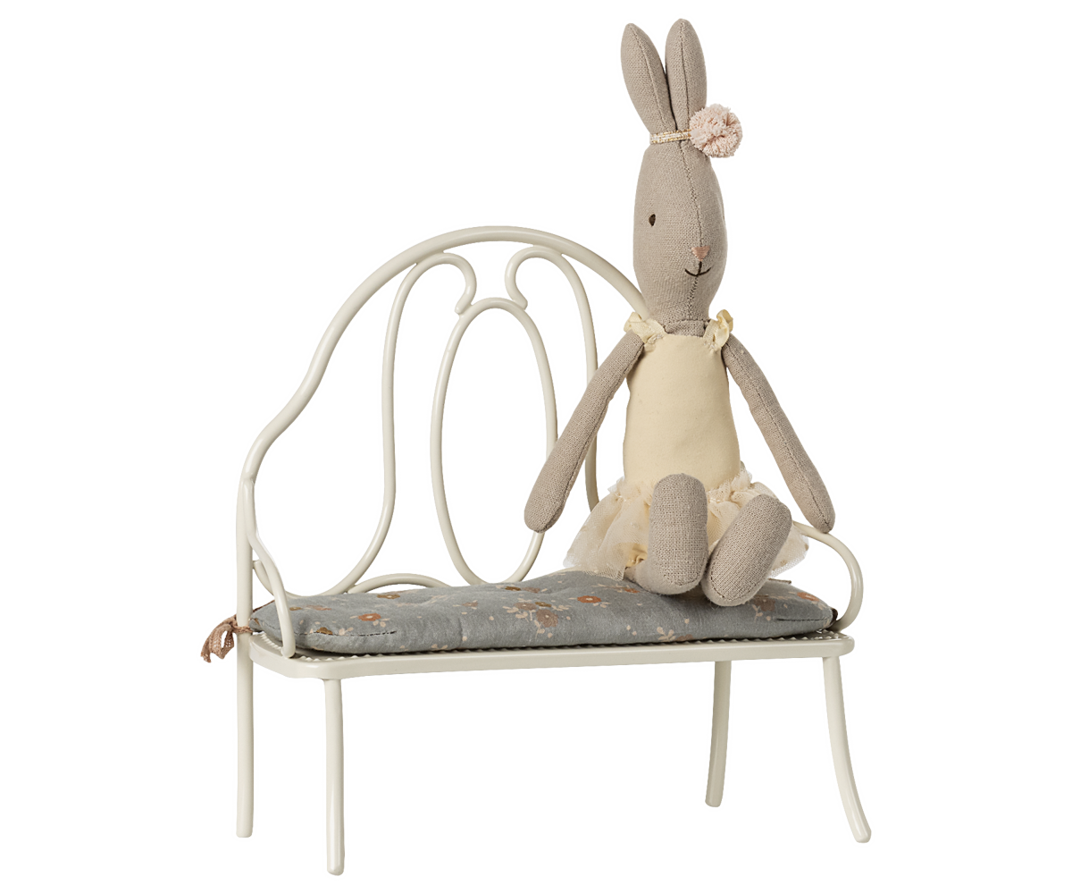 Vintage bench, Miniature - Off white