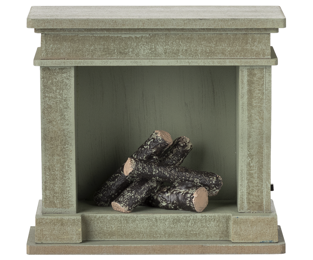 Fireplace, Miniature - Dusty green