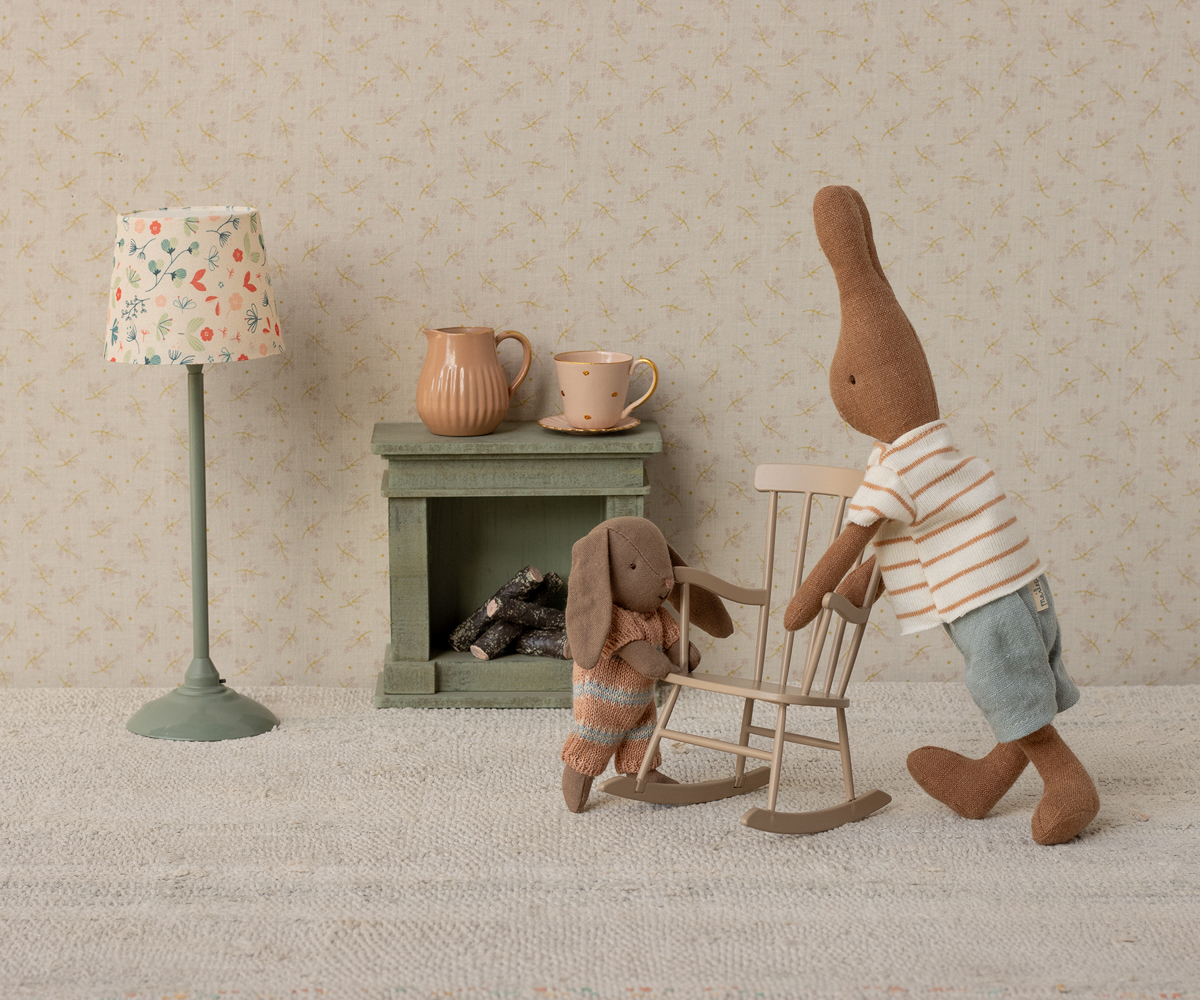 Rocking chair, Miniature - Dark sand