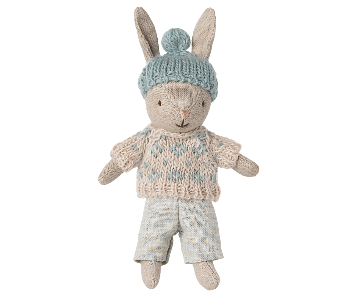 Maileg Vinter Hare, Micro - Sand - Mint
