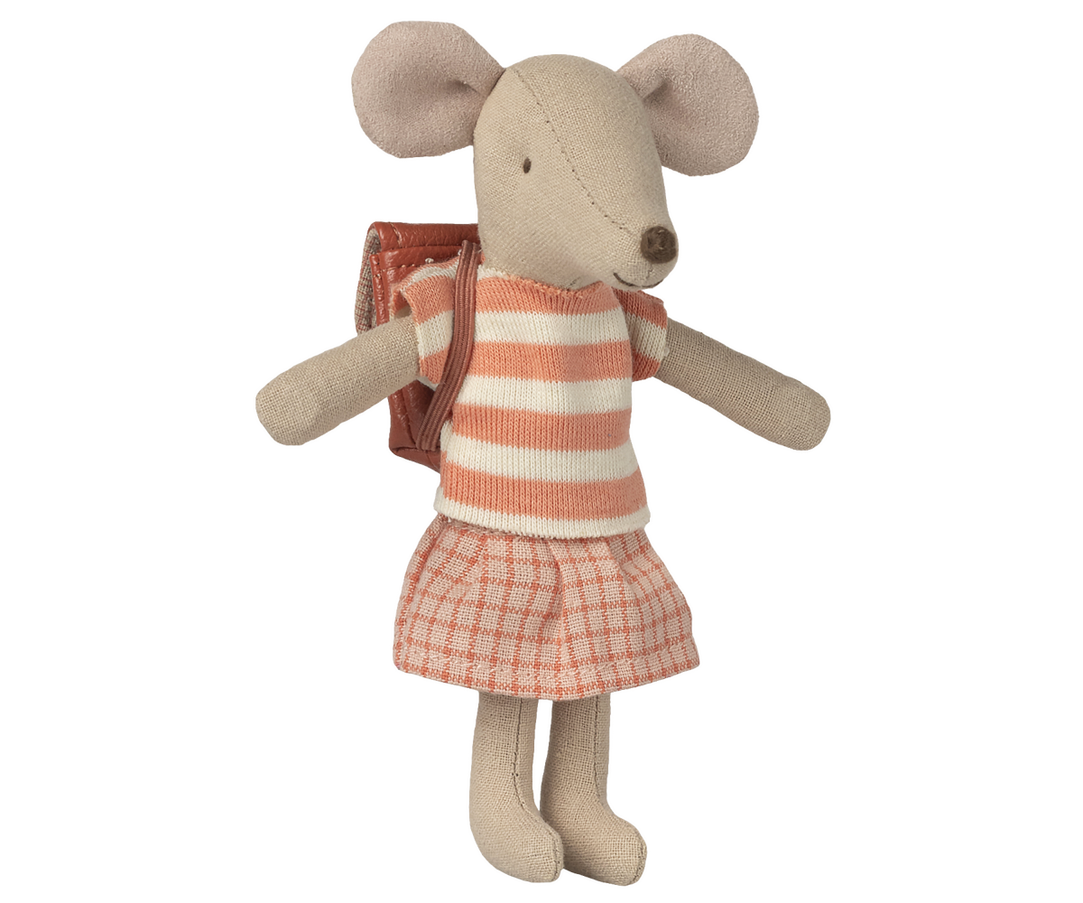 Clothes and bag, Big sister mouse - Coral
