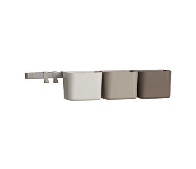 Opbevar.holder 3 pk. 1 stk. lang skinne. Cappucino