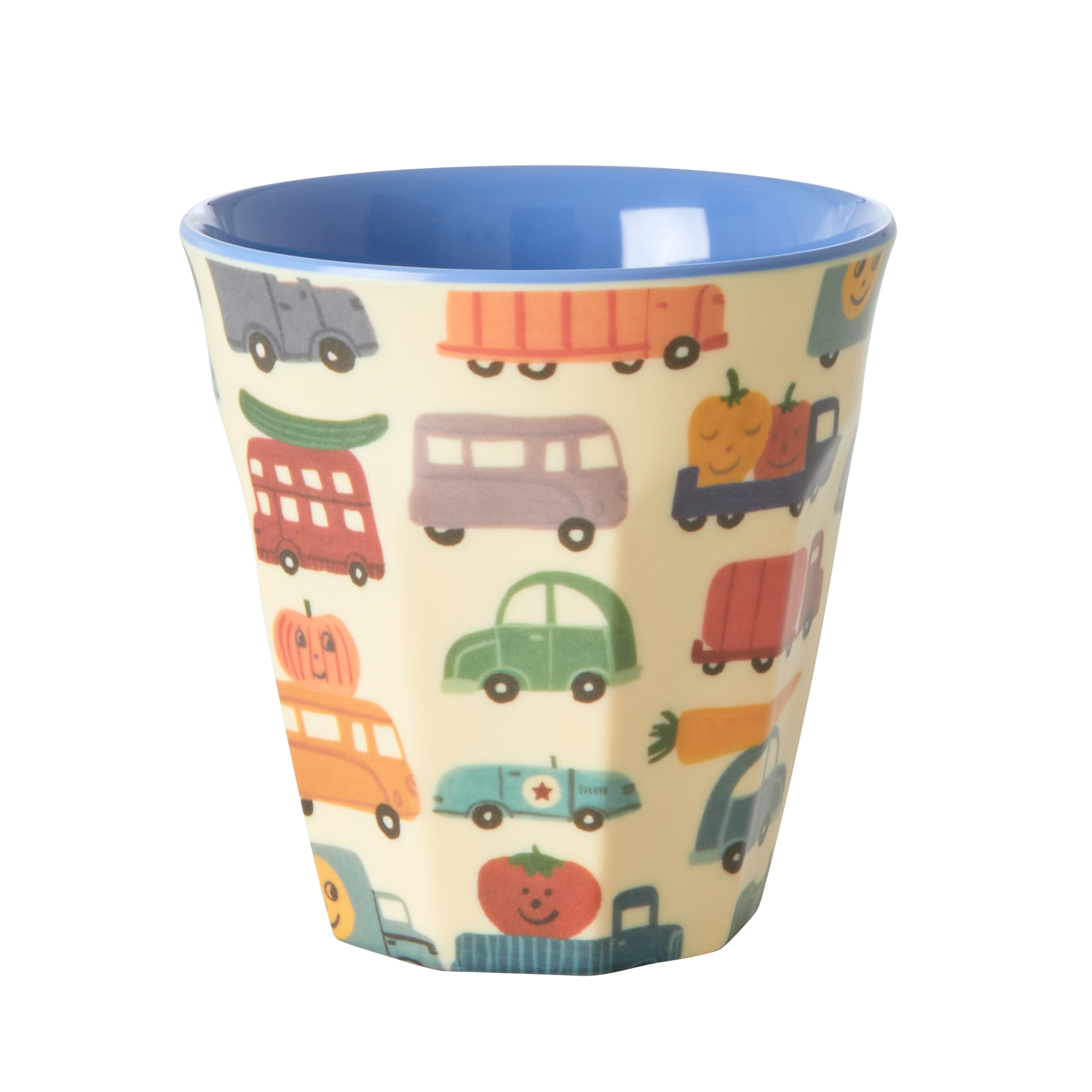 Medium Melamine Cup - Multicolor - Happy Cars Print