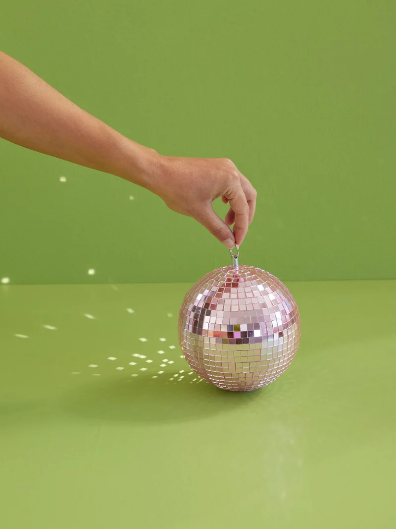 Disco Ball in Soft Pink - Medium