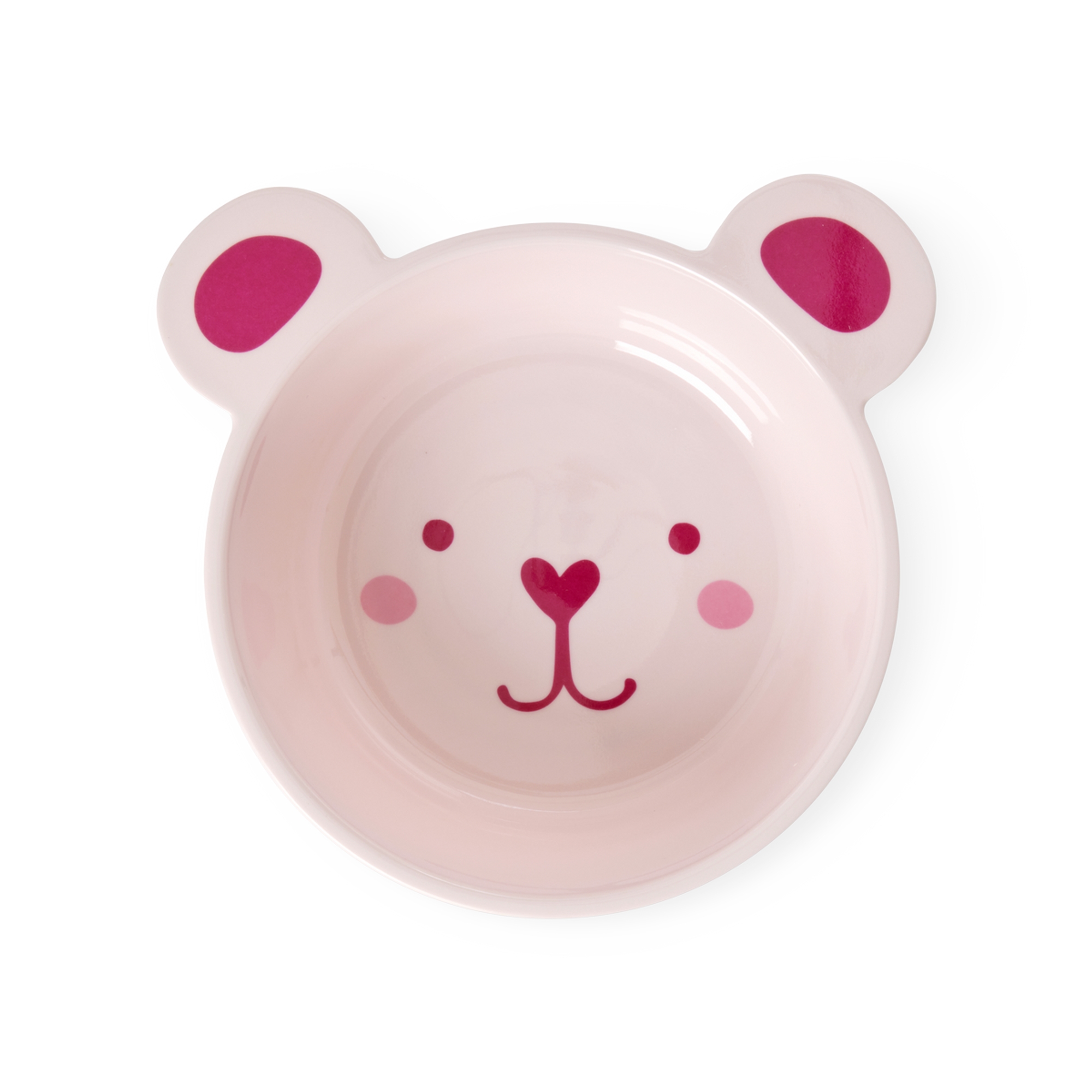Melamine Bowl with Bowl In Bear Shape - Pink - 500 ml
