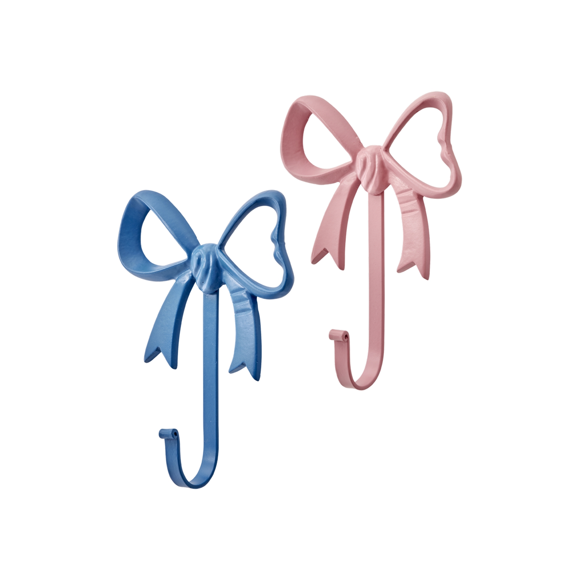 Metal Hook in Bow Shape - 2 Asst. Colors - Pink and Blue