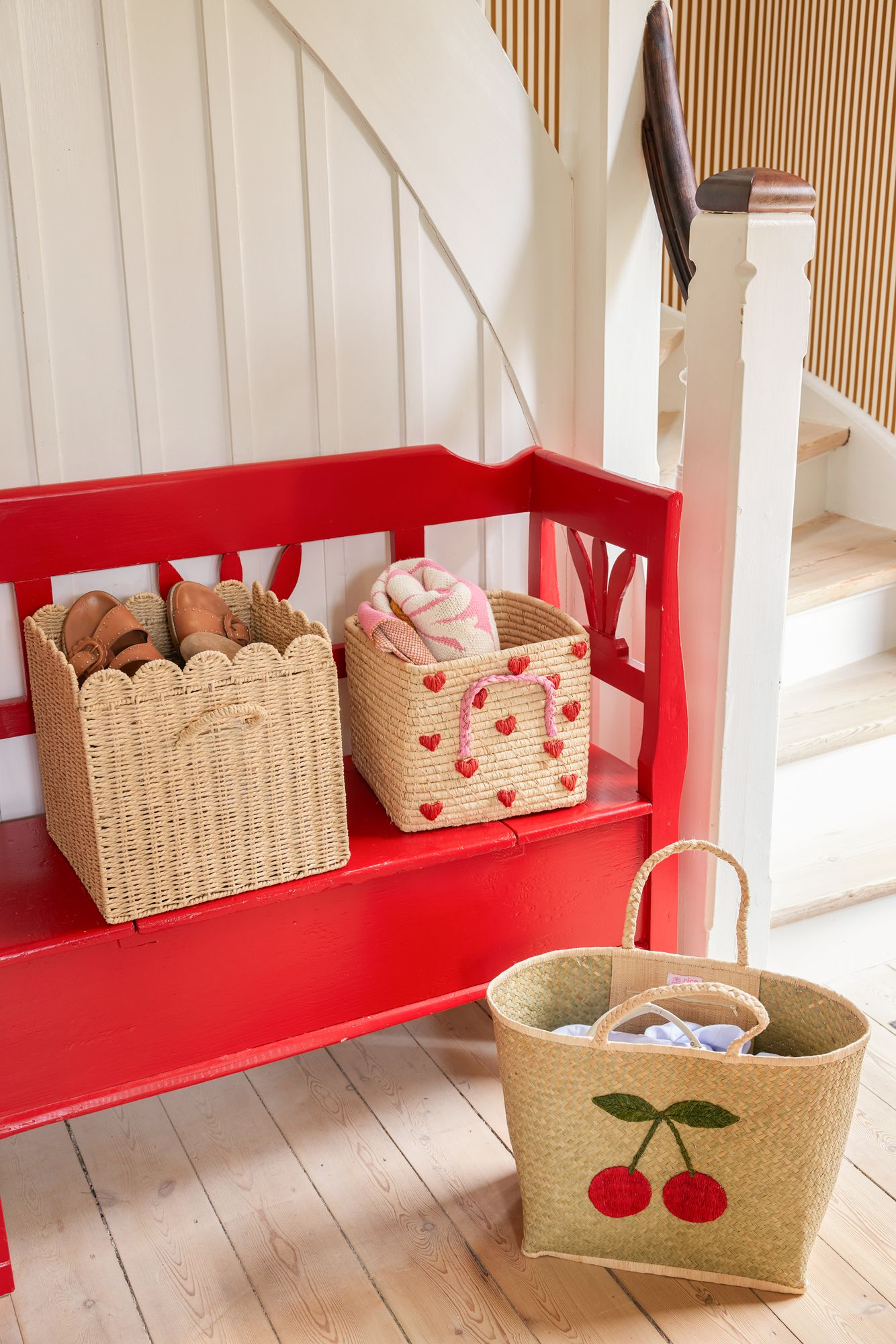 Paper Rope Foldable Basket in Nature - Small