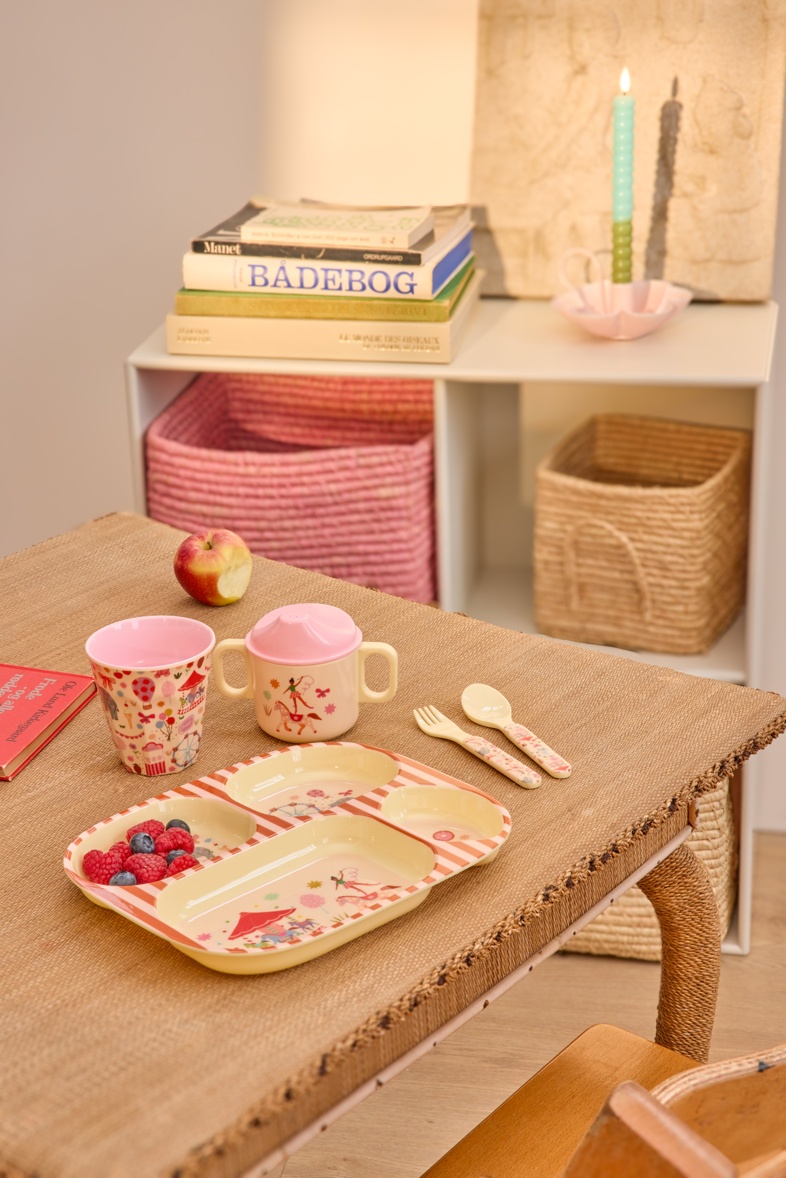 Kids 4 Room Plate - Pink - Fun Fair Print