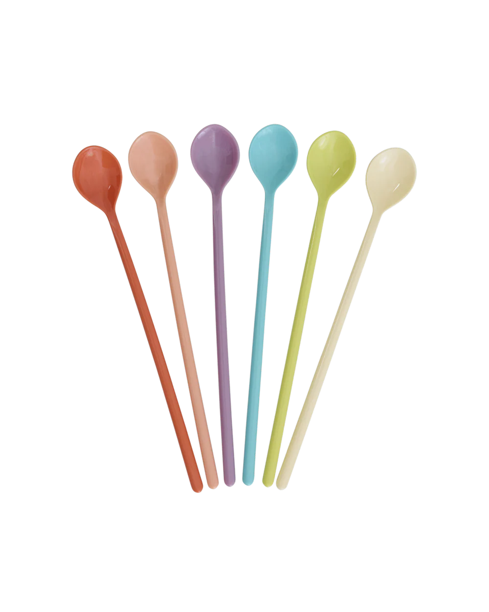 Melamine Latte spoon - Gloriously Gifted Colors - Set of 6