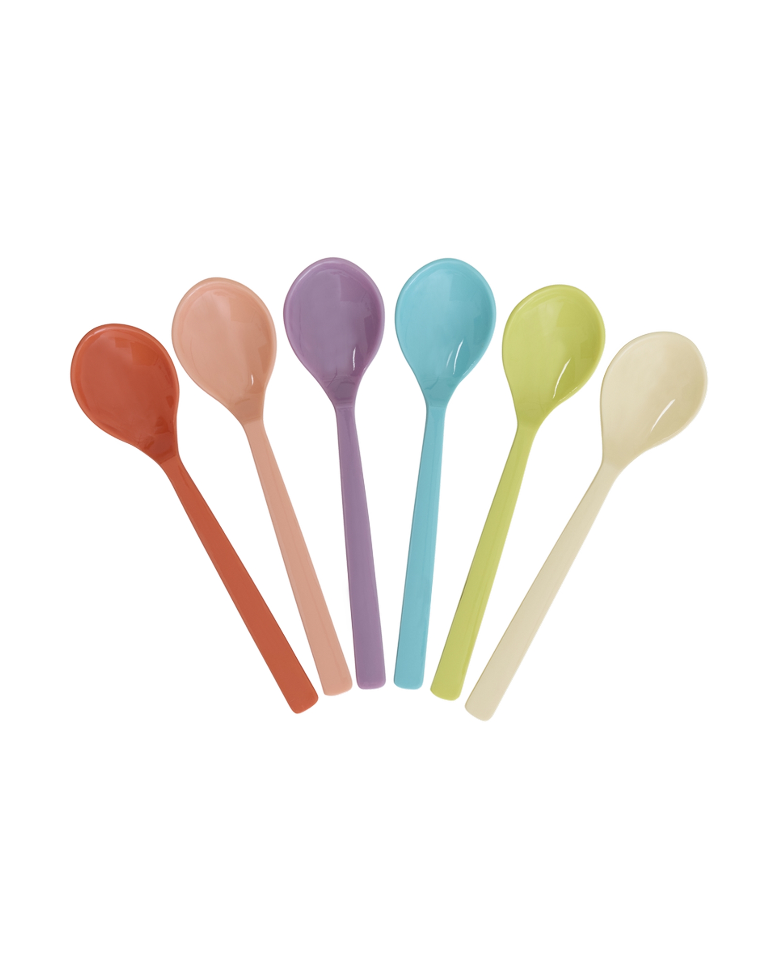 Melamine Teaspoons in Asst. Glory Days Colors - Set of 6